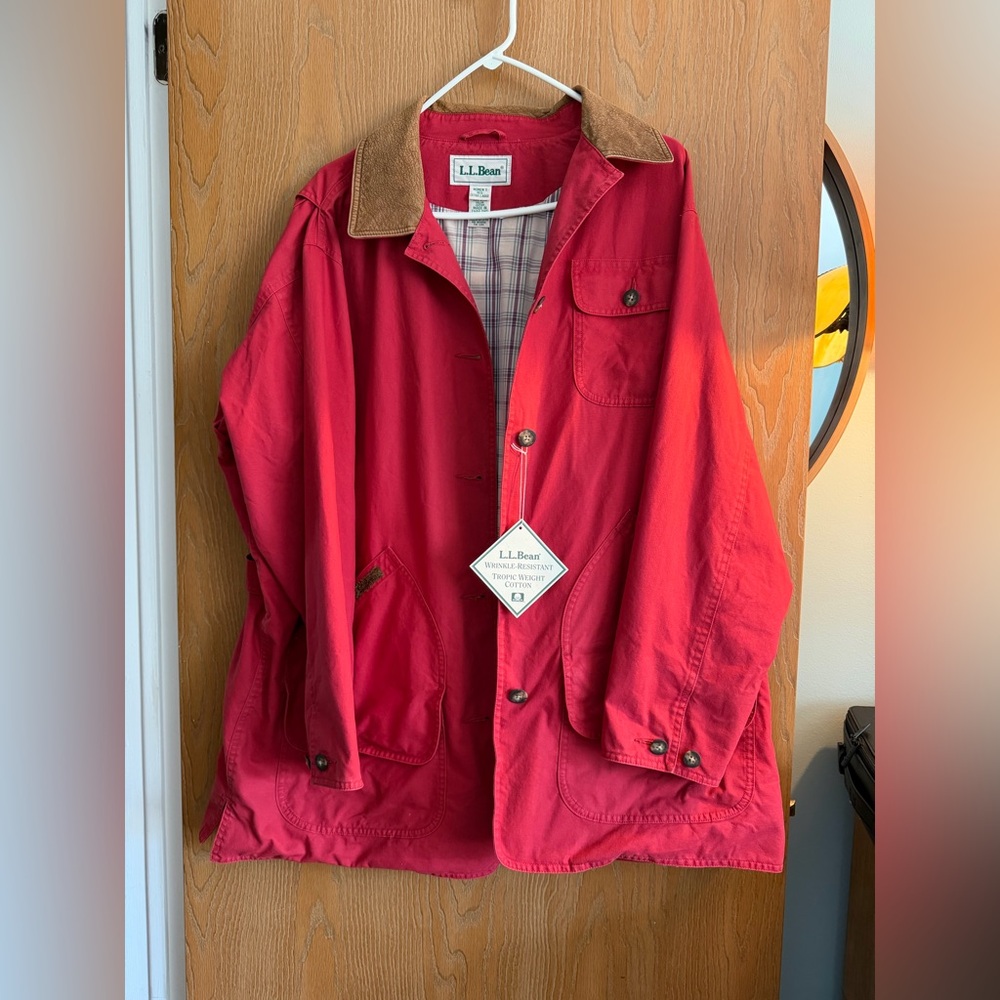 NWT L.L. Bean Red Tropic Weight Adirondack Barn Coat XL - Picture 2 of 8